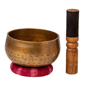 The Truth Ohm and Journal Set - Handmade Singing Bowl, Striker and Lokta Gift Box