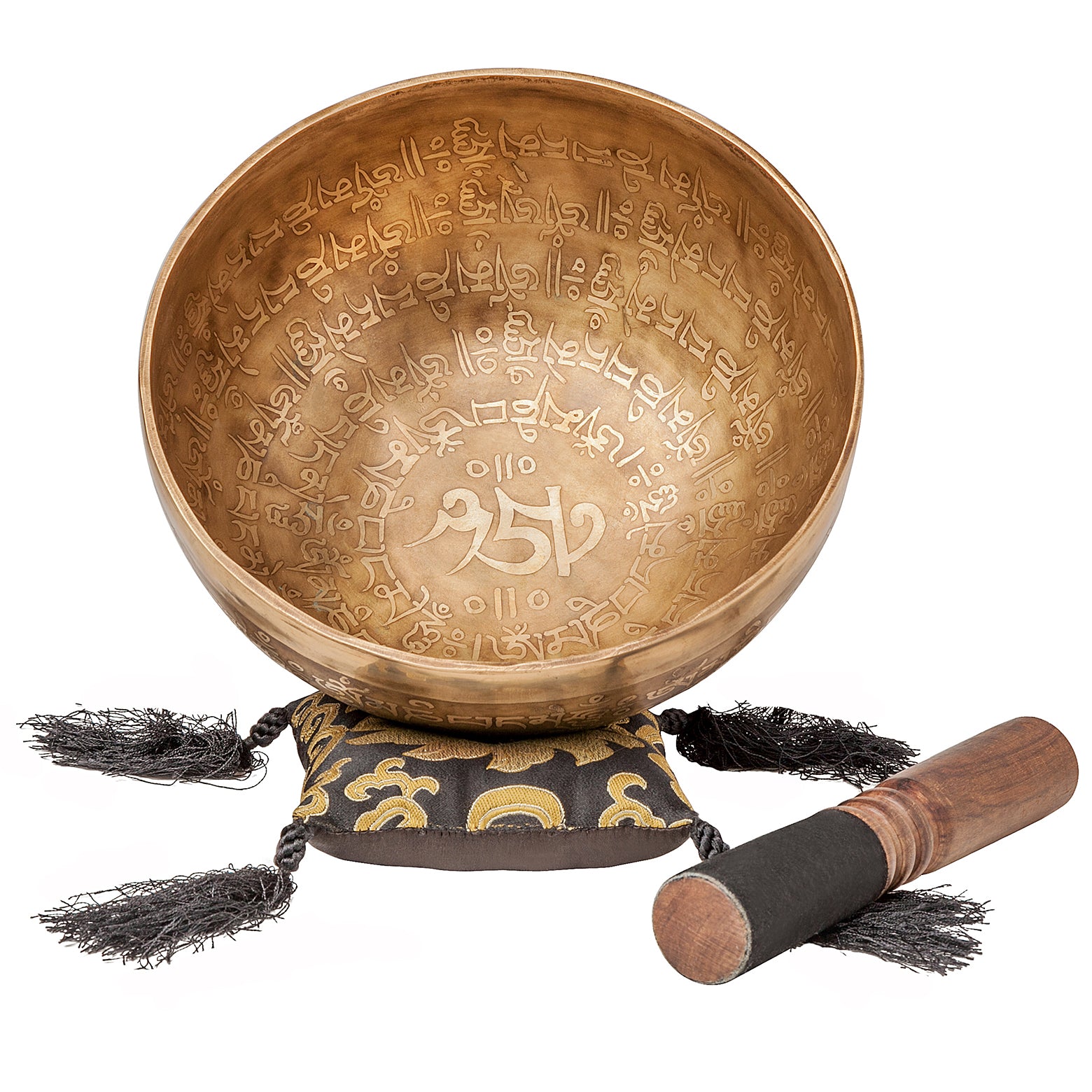 The Ancient Self Ohm: Om Mani Padme Hum Handmade Singing Bowl 6 inch