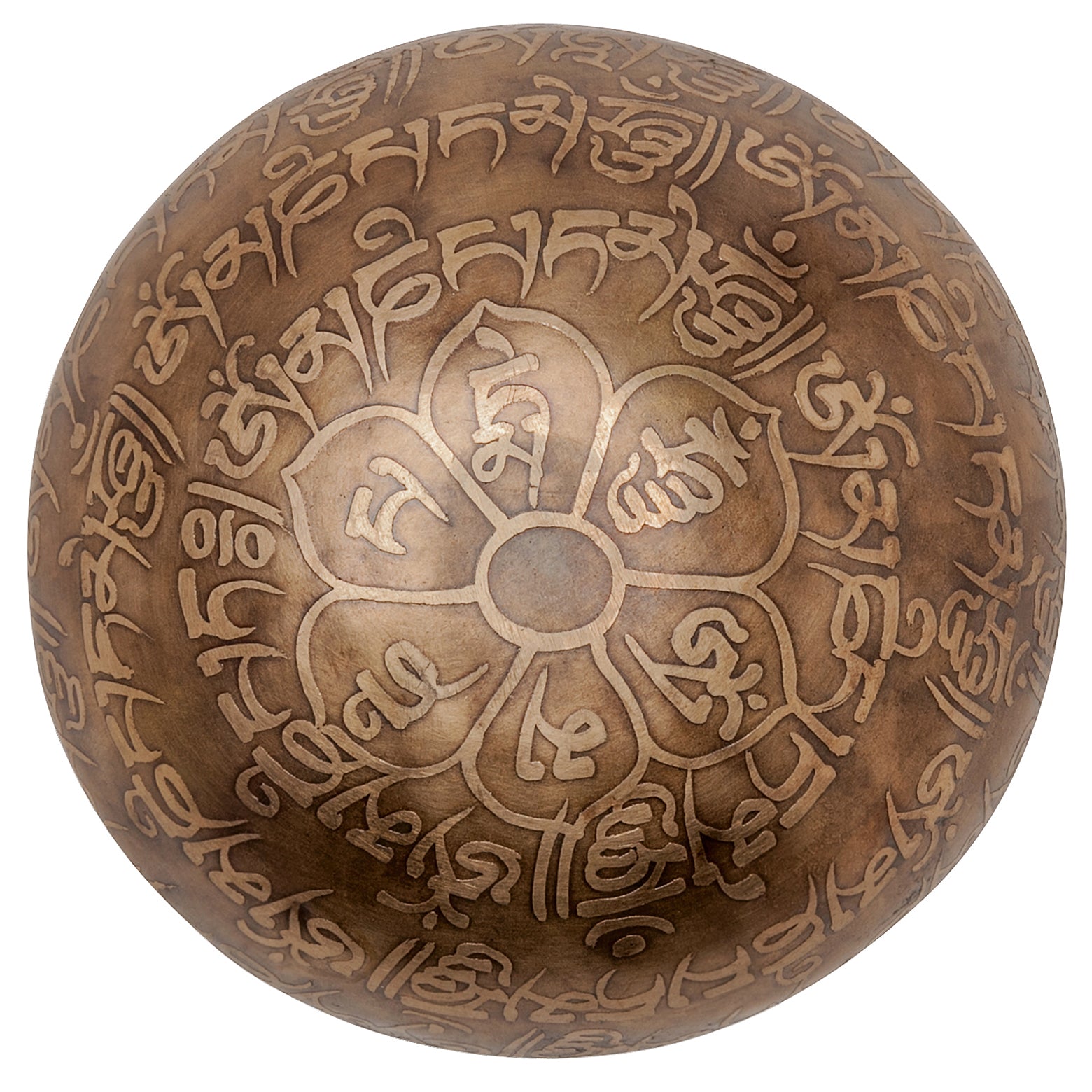 The Ancient Self Ohm: Om Mani Padme Hum Handmade Singing Bowl 6 inch