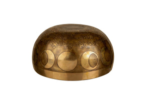 The Inner Space Bowl: 6 Inch Handmade Bronze Singing Bowl From Nepal Moon and Star Design