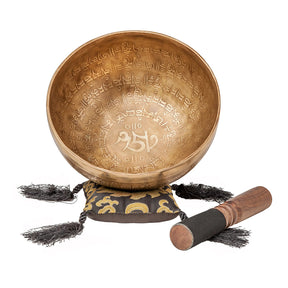 The Ancient Self Ohm: Om Mani Padme Hum Handmade Singing Bowl 6 inch