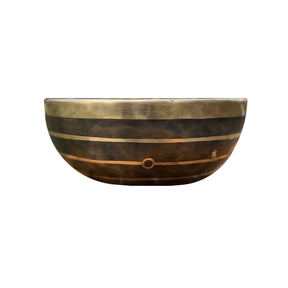 The Planetary Bowl Large 9 Inch Handmade Bronze Singing Bowl From Nepal Limited Design