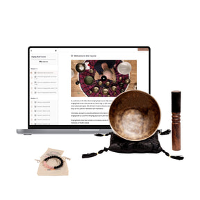 The Complete Singing Bowl Starter Set: 6inch Handmade Singing Bowl & Digital Course On Singing Bowls and Sound Therapy